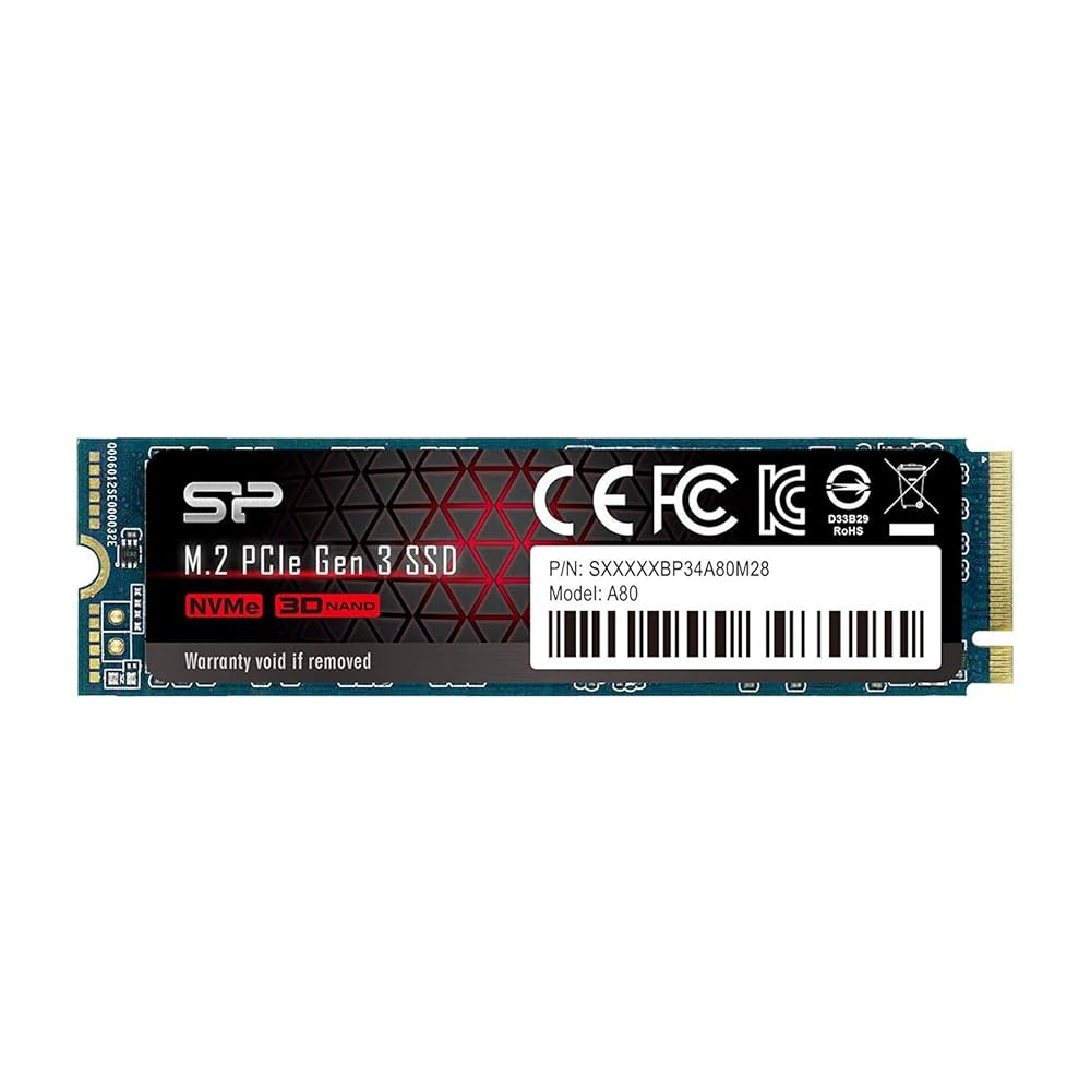 Silicon Power PCIe M.2 NVMe SSD 256GB Gen3x4 R/W up to 3